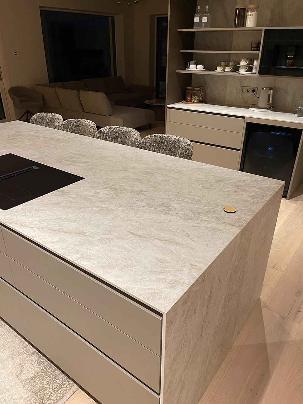 natural stone counter made from natural stone