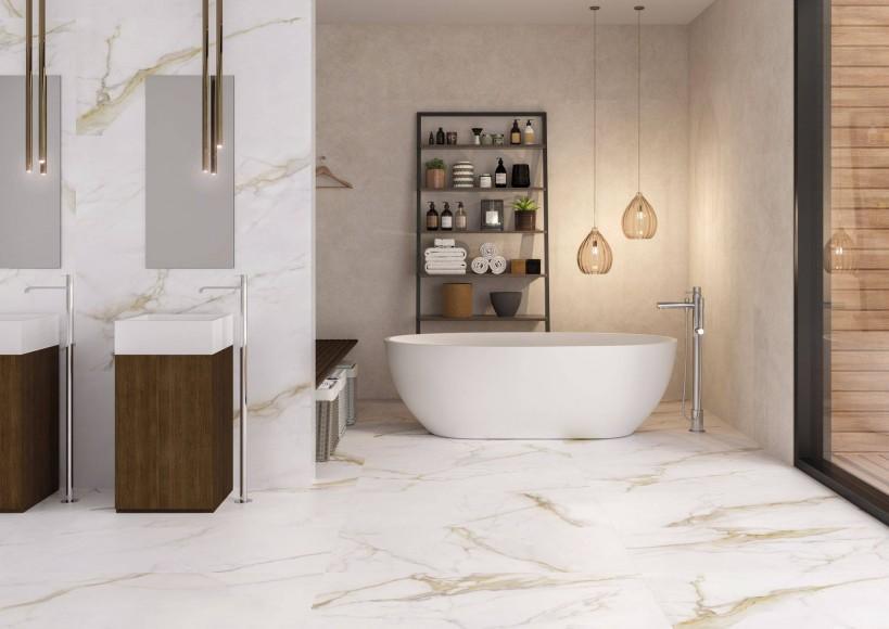 Marble-Look Ceramic Tiles