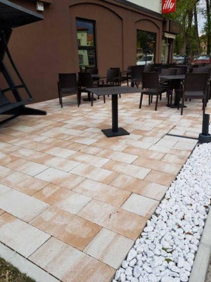Driveway Paving with Mega Combo Mocca Pavers