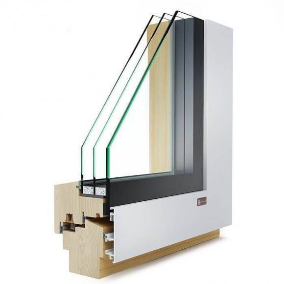 White Wood-Aluminum Window