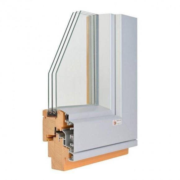 White Wood-Aluminum Window